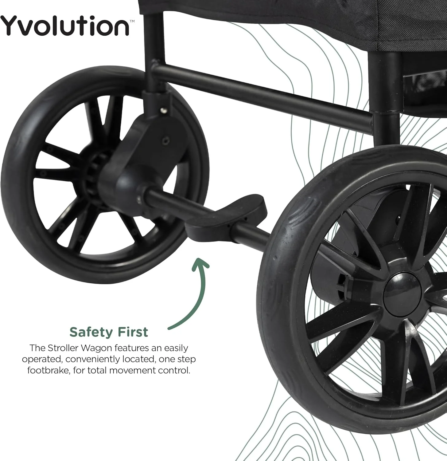 YVOLUTION WAGON TRANSPORTE VERDE 2 crianças *por encomenda - Image 5