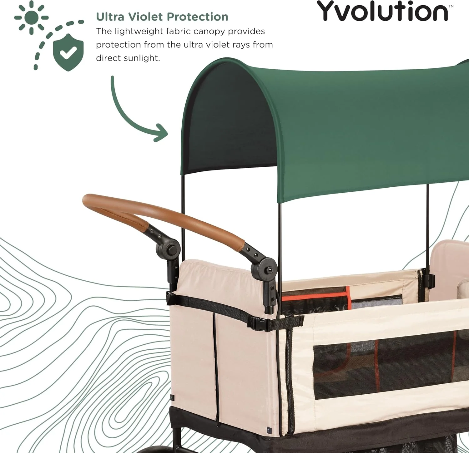 YVOLUTION WAGON TRANSPORTE VERDE 2 crianças *por encomenda - Image 6