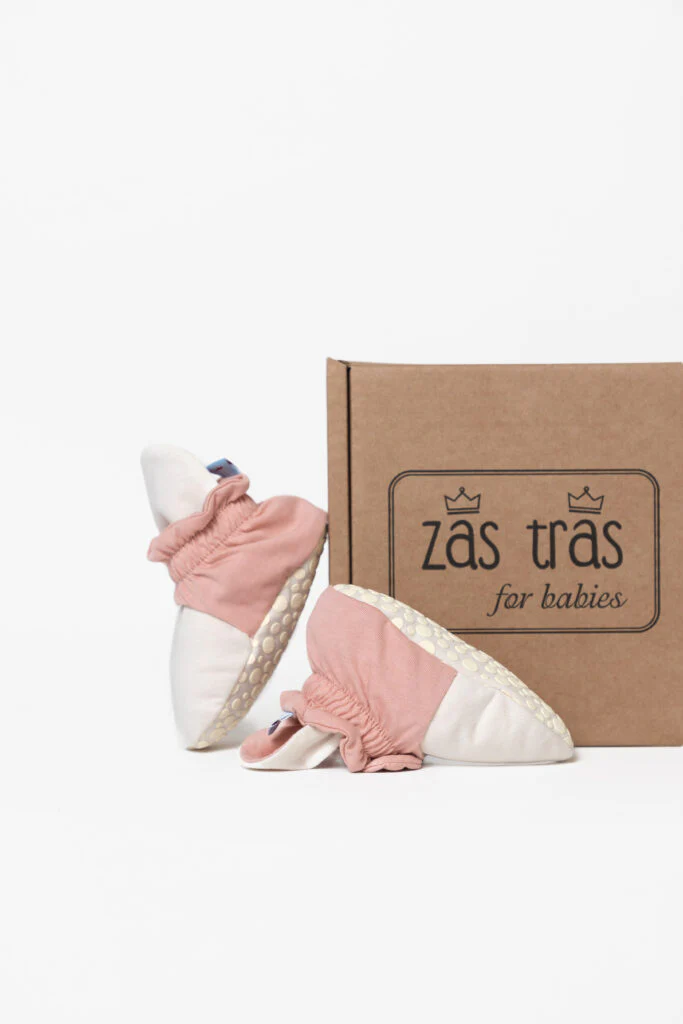 Zás Trás | Pantufa Botinhas Bebé Primavera Verão - Pink PopCorn - Image 3