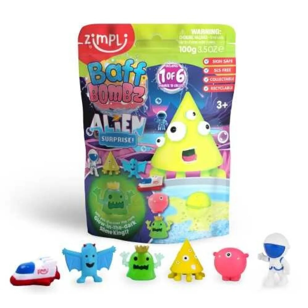 ZIMPLIKIDS Bomba de banho surpresa Aliens
