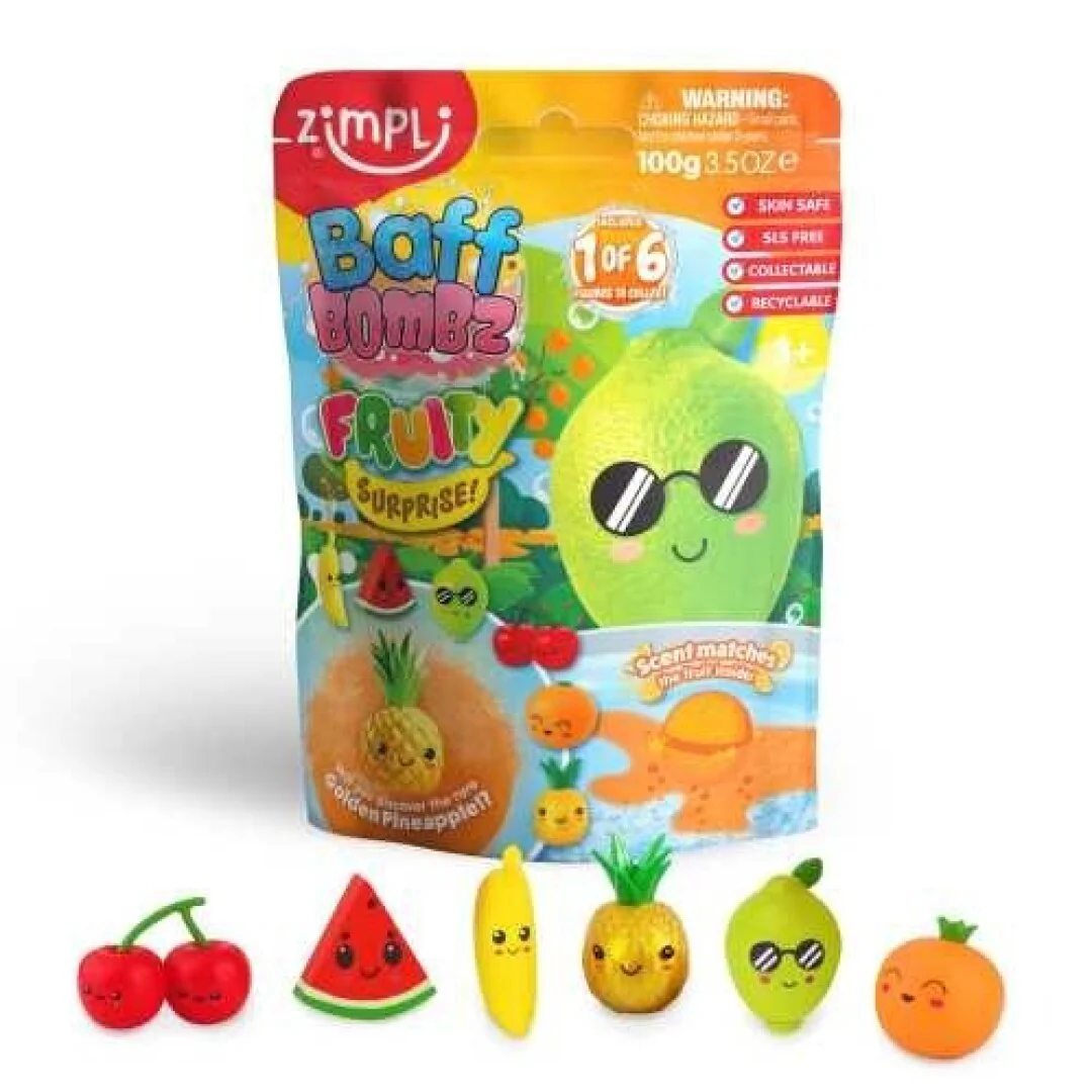 ZIMPLIKIDS Bomba de banho surpresa Frutas