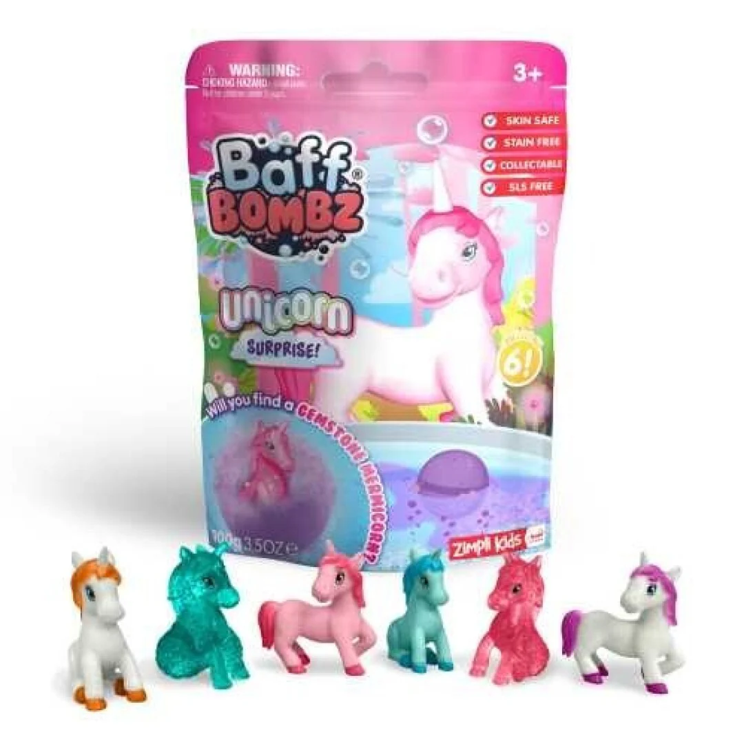 ZIMPLIKIDS Bomba de banho surpresa Unicórnios